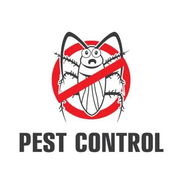 Vector logo for pest and insect control company Stock Illustration