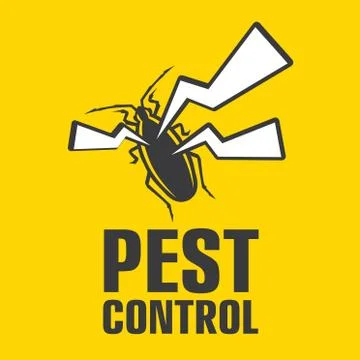 Vector logo for pest and insect control company Stock Illustration
