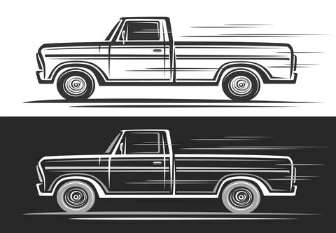 Vector logo for Pickup Truck Stock Illustration