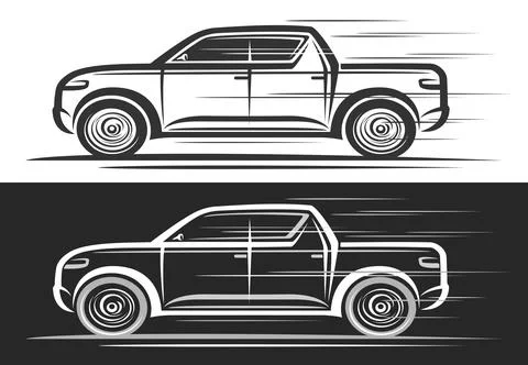 Vector logo for Pickup Truck Stock Illustration