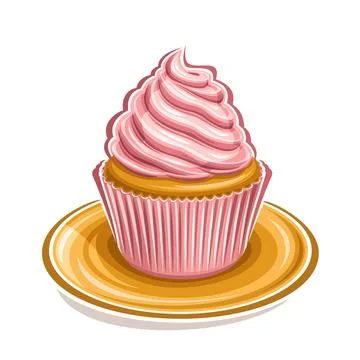 Vector logo for Pink Cupcake Stock Illustration