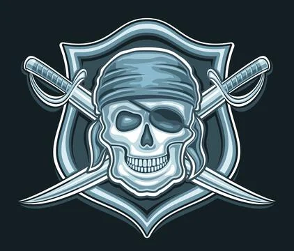 Vector logo for Pirate Skull Stock Illustration