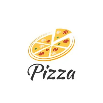 Vector Logo pizza on a white background. Stock Illustration