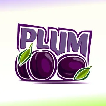Vector logo for plum Stock Illustration