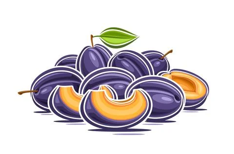 Vector logo for Plums 스톡 일러스트