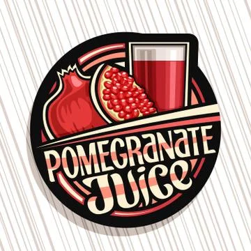 Vector logo for Pomegranate Juice Stock Illustration