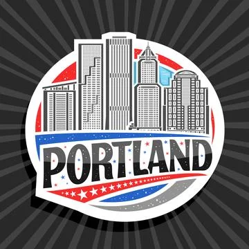 Vector logo for Portland Ilustración de archivo