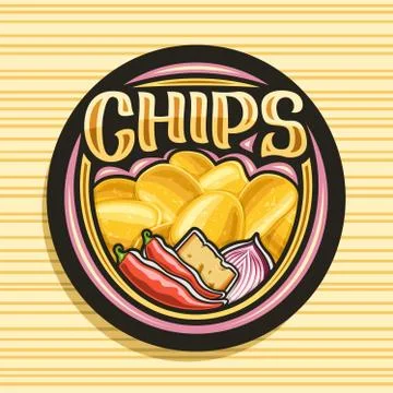 Vector logo for Potato Chips 스톡 일러스트