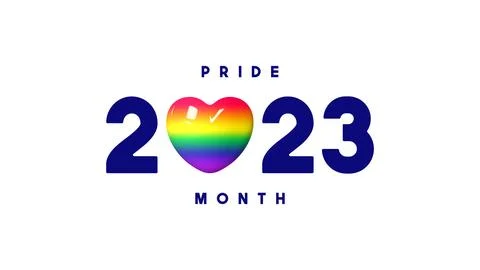 Vector logo for Pride Month 2023 Stock Illustration