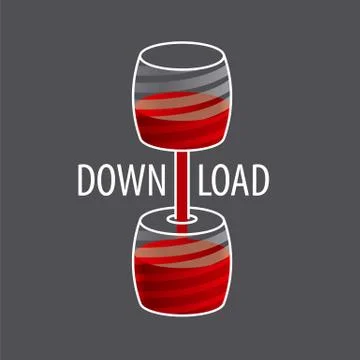 Vector logo pumped liquid from one vessel to another Ilustración de archivo