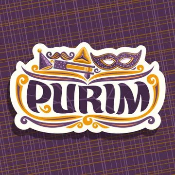 Vector logo for Purim holiday Stock-Illustration