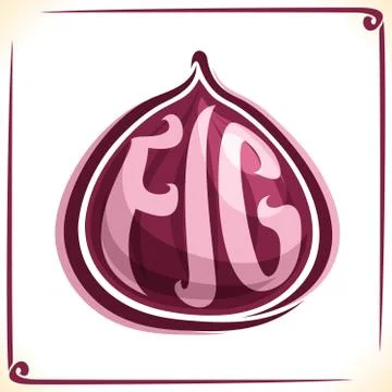 Vector logo for purple Fig Stock Illustration