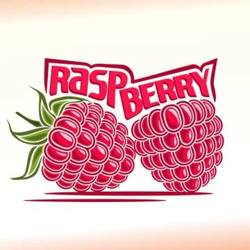 Vector logo for raspberry Illustrazione stock