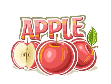 Vector logo for Red Apple 스톡 일러스트