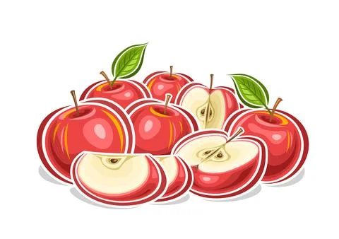 Vector logo for Red Apples Stock Illustration