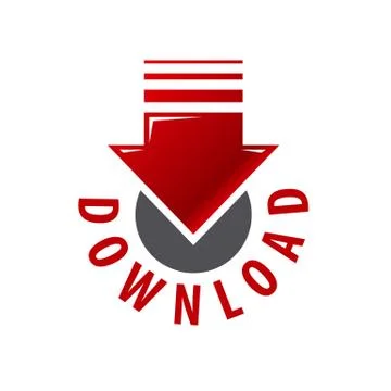 Vector logo red arrow download Ilustración de archivo