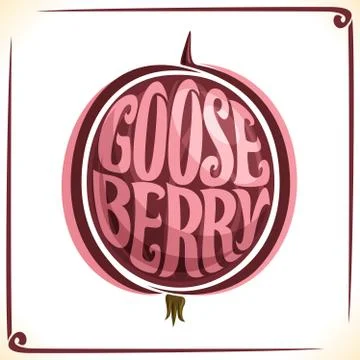 Vector logo for Red Gooseberry 스톡 일러스트