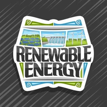 Vector logo for Renewable Energy Ilustración de archivo