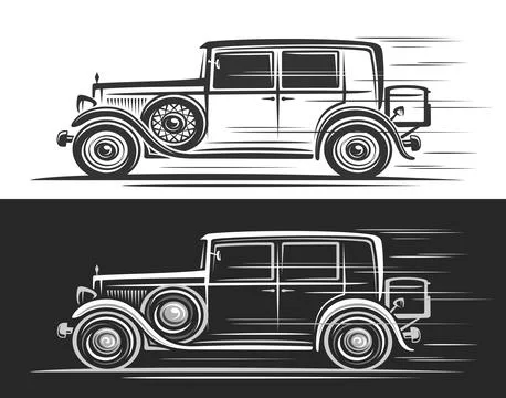 Vector logo for Retro American Car Stock Illustration