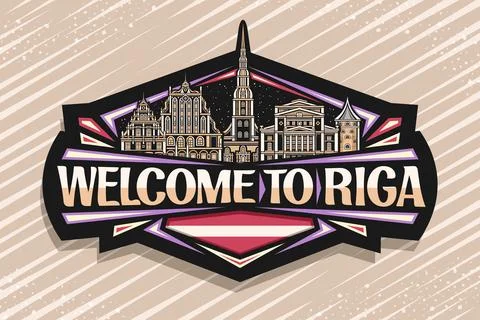 Vector logo for Riga Ilustración de archivo