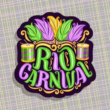 Vector logo for Rio Carnival 스톡 일러스트