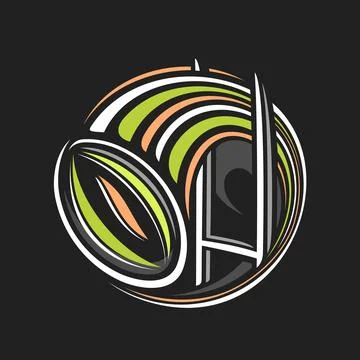 Vector logo for Rugby Illustrazione stock