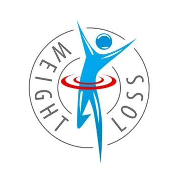 Vector logo running man for weight loss 스톡 일러스트