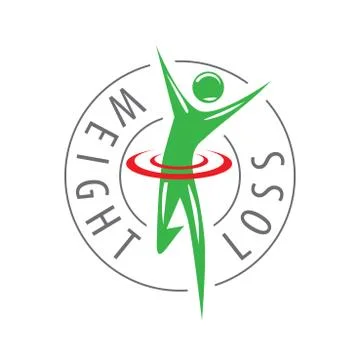 Vector logo running man for weight loss 스톡 일러스트