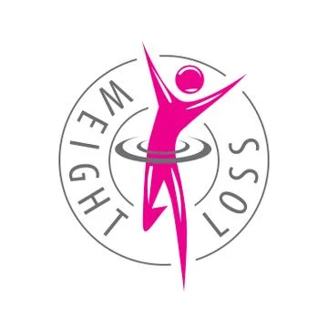 Vector logo running man for weight loss 스톡 일러스트