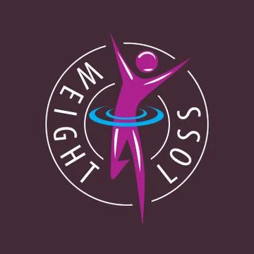 Vector logo running man for weight loss 스톡 일러스트