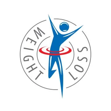 Vector logo running man for weight loss 스톡 일러스트