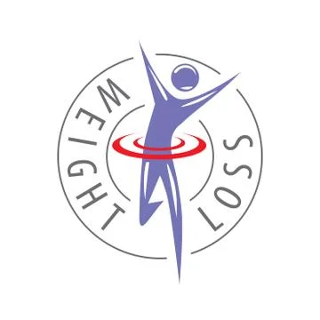 Vector logo running man for weight loss 스톡 일러스트