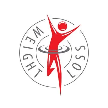Vector logo running man for weight loss 스톡 일러스트