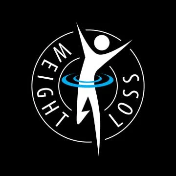 Vector logo running man for weight loss 스톡 일러스트