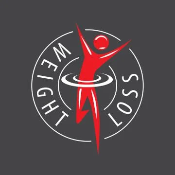 Vector logo running man for weight loss 스톡 일러스트
