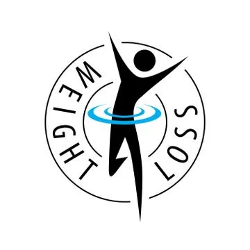 Vector logo running man for weight loss 스톡 일러스트