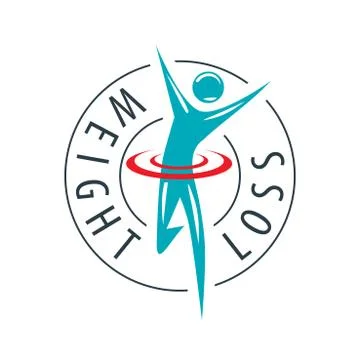 Vector logo running man for weight loss 스톡 일러스트