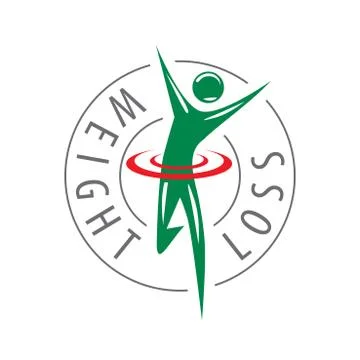 Vector logo running man for weight loss 스톡 일러스트