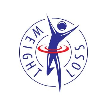 Vector logo running man for weight loss 스톡 일러스트