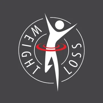 Vector logo running man for weight loss 스톡 일러스트