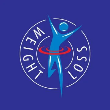 Vector logo running man for weight loss 스톡 일러스트