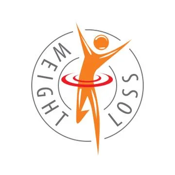 Vector logo running man for weight loss 스톡 일러스트