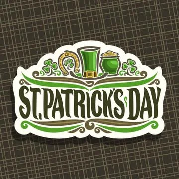 Vector logo for Saint Patricks Day Illustrazione stock