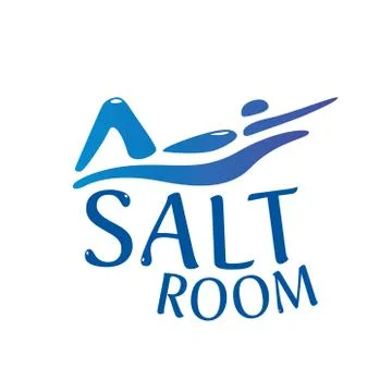 Vector logo of the salt room, recreation room Stock Illustration