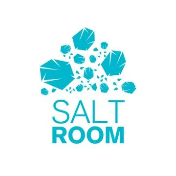 Vector logo of the salt room, recreation room Stock Illustration