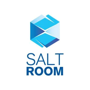 Vector logo of the salt room, recreation room Illustrazione stock