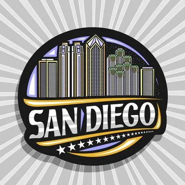 Vector logo for San Diego Stock Illustration