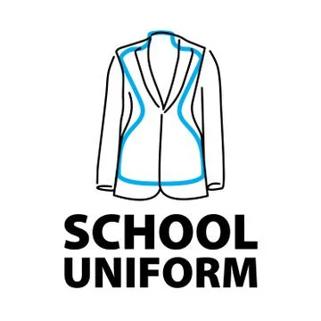 Vector logo for school store clothes and uniforms Stock Illustration