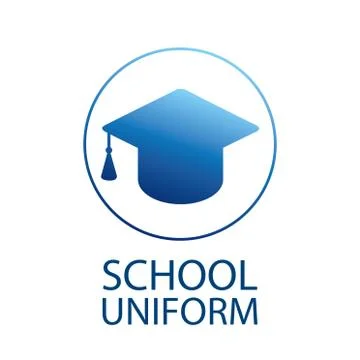 Vector logo for school store clothes and uniforms Stock Illustration