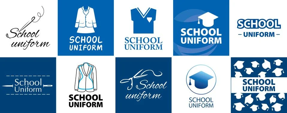 Vector logo for school store clothes and uniforms Stock Illustration